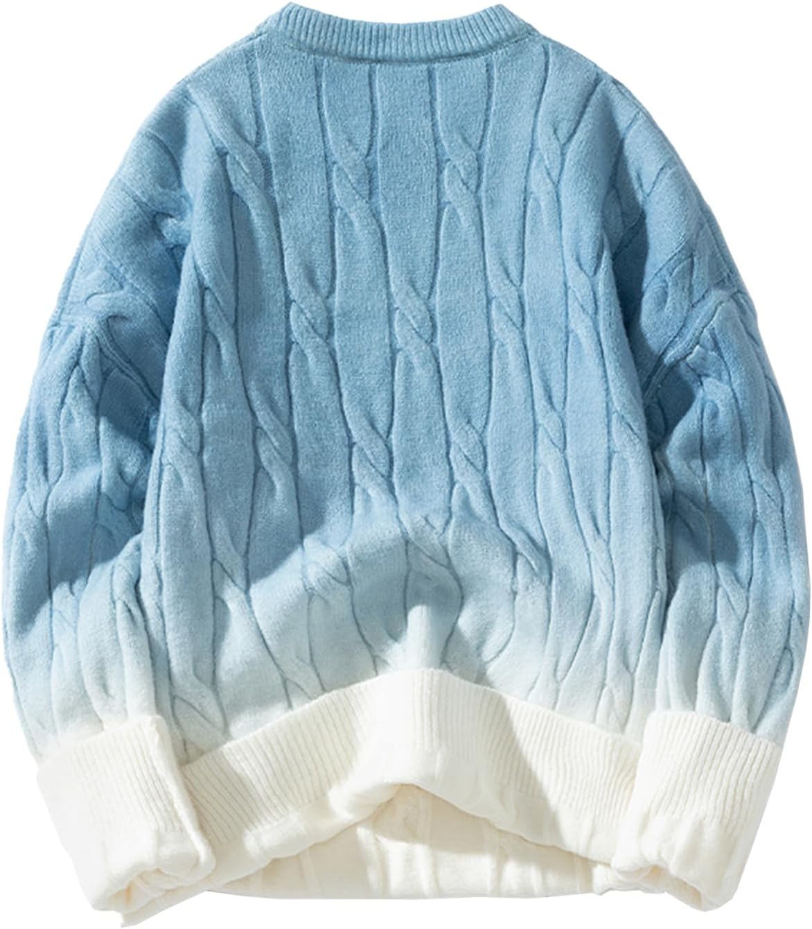 GMOYD Loose Cable Knitted Sweater - Blue