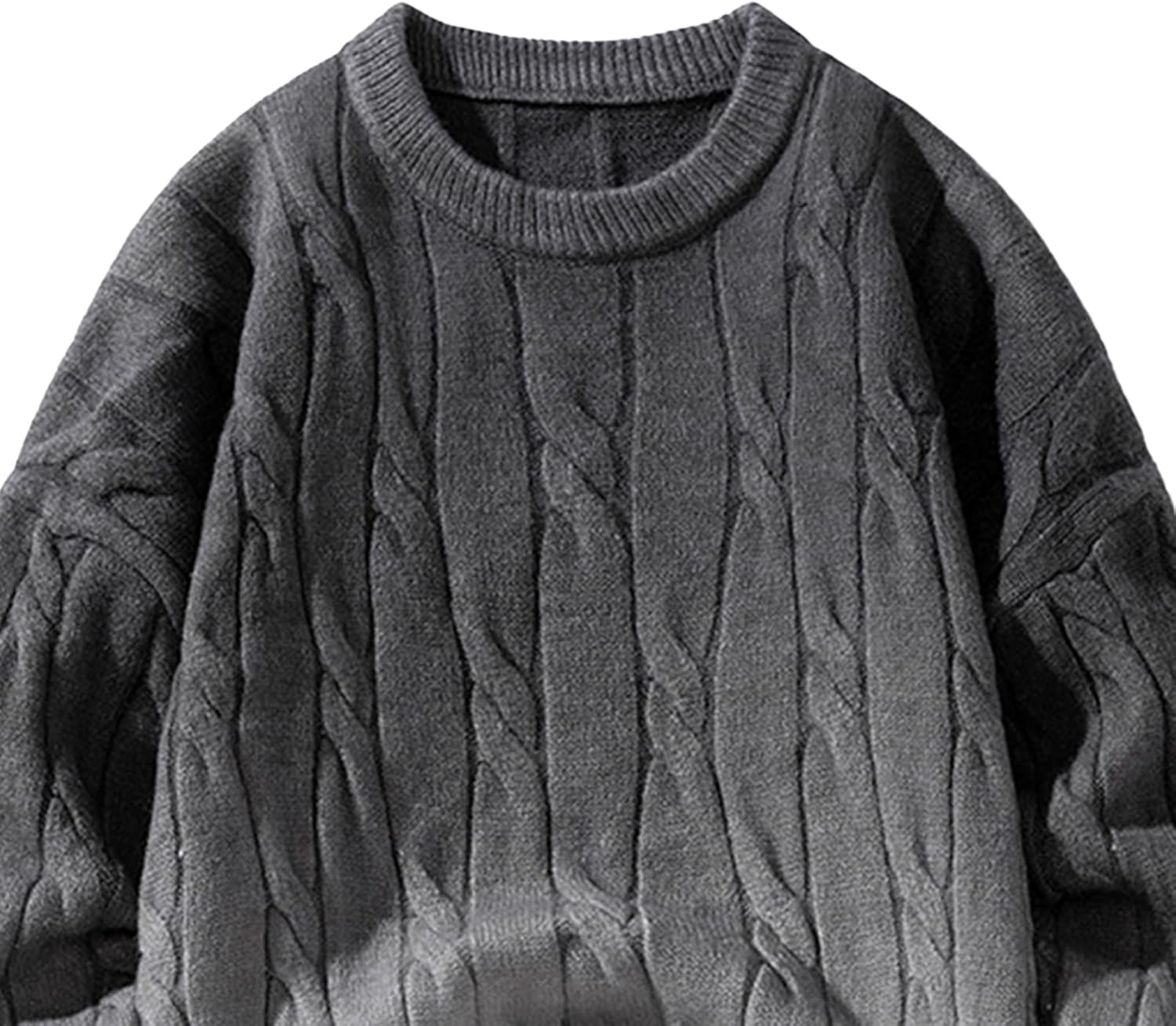 GMOYD Loose Cable Knitted Sweater - Black