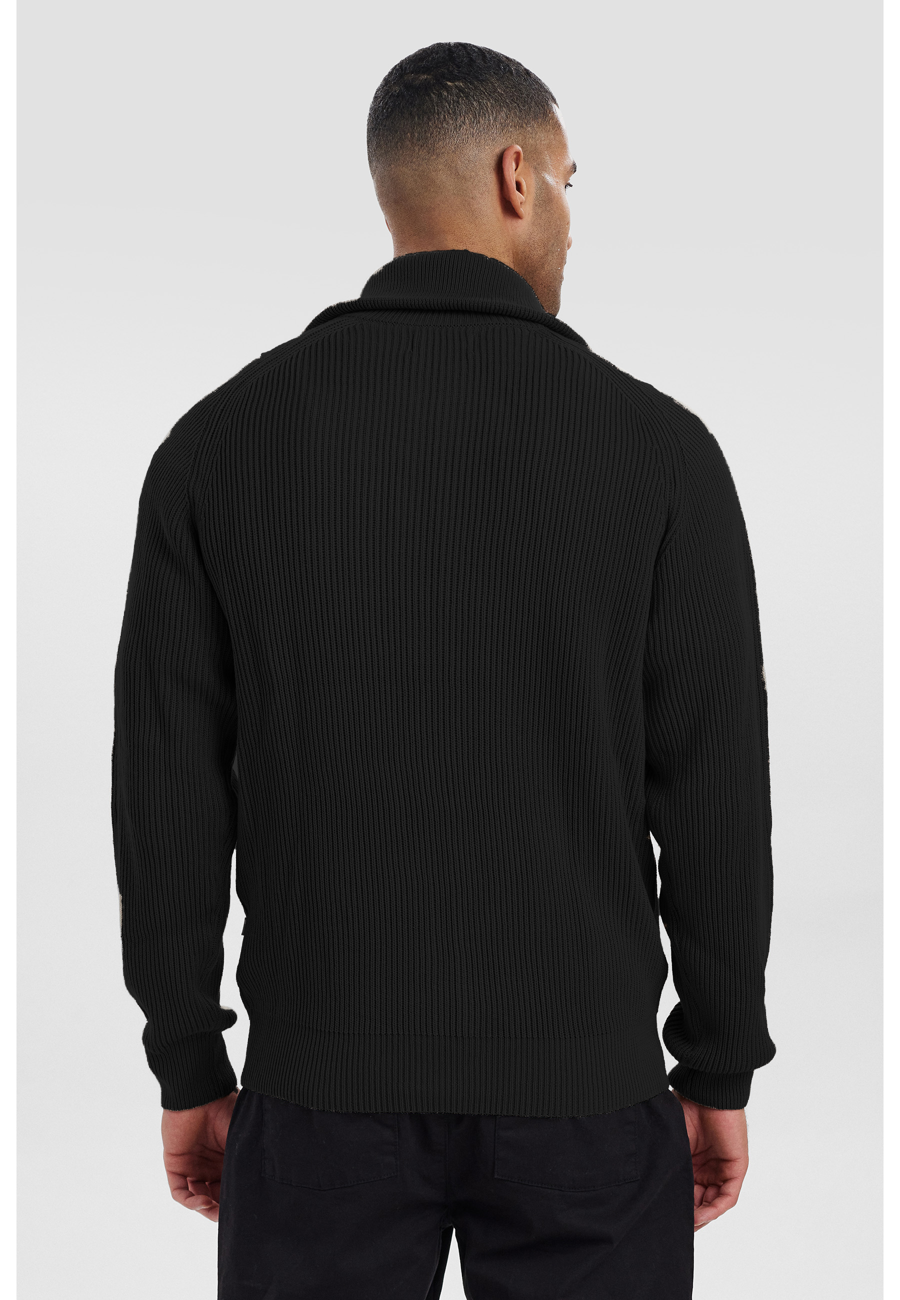 KNIT FULLZIP - BLACK