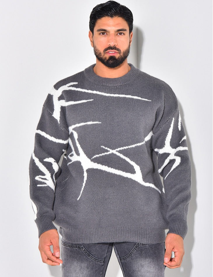 Patterned wool jumper