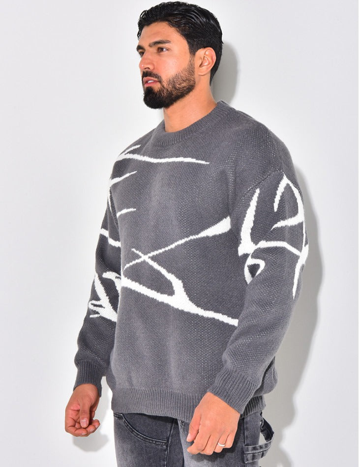 Patterned wool jumper