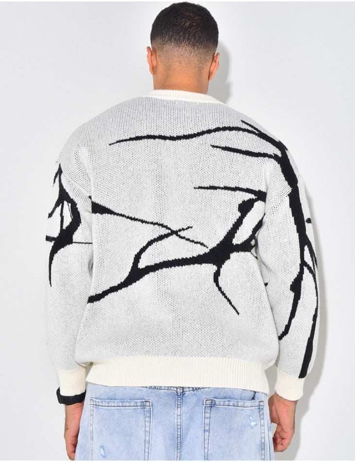 Men's knit branch jumper