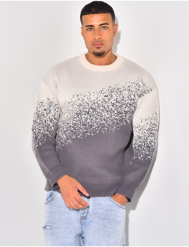 Men's block knit jumper