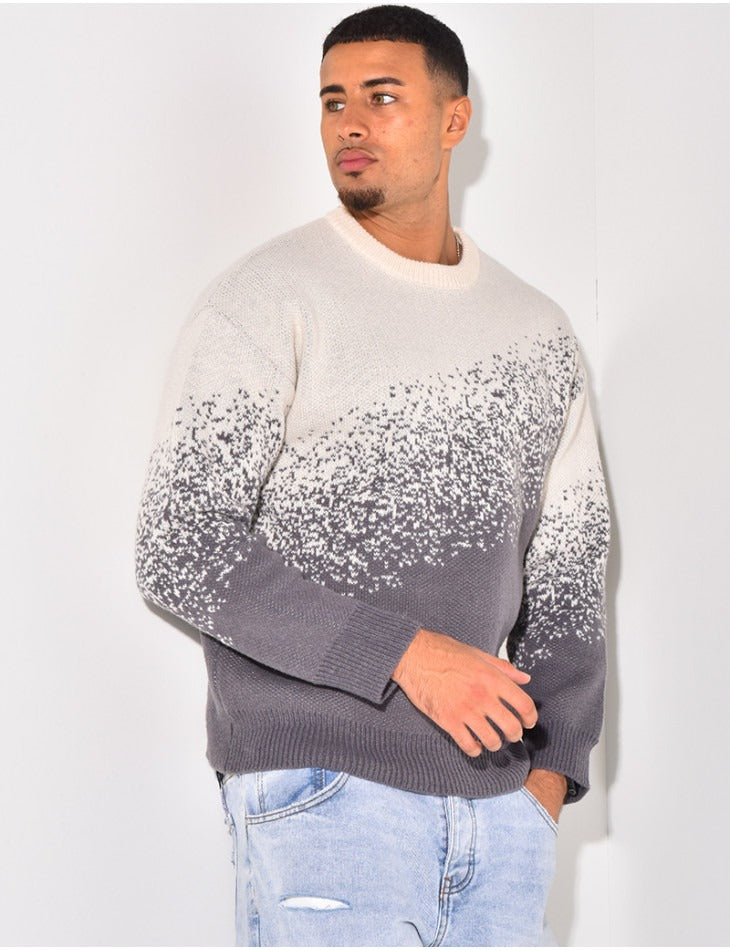 Men's block knit jumper