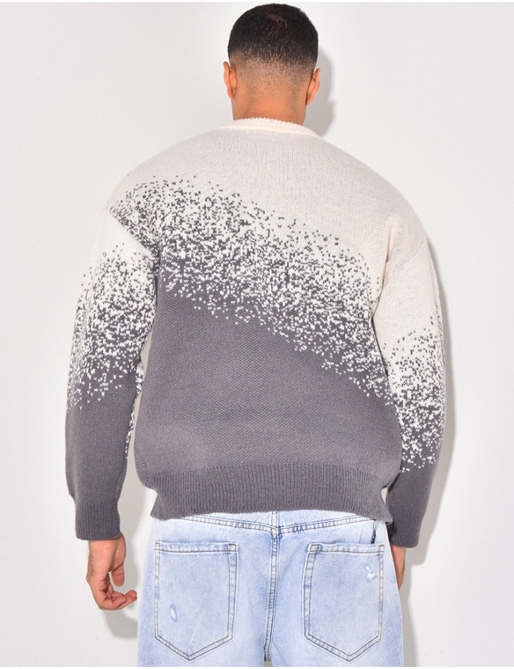 Men's block knit jumper